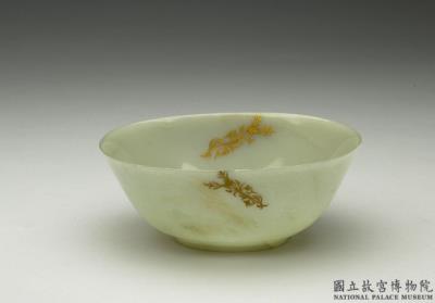 图片[2]-Jade oval bowl decorated using the gold paste painting technique. India-China Archive